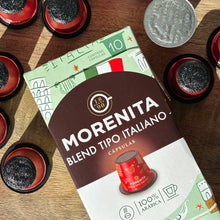 Cargar imagen en el visor de la galería, Blend tipo Italiano - Caja x10 cápsulas La Morenita para Nespresso
