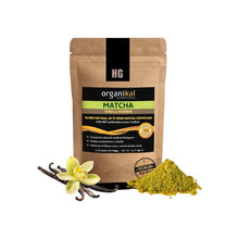 Cargar imagen en el visor de la galería, Té verde matcha en polvo Organikal Vainilla Bourbon 50g en envase doypack fondo blanco
