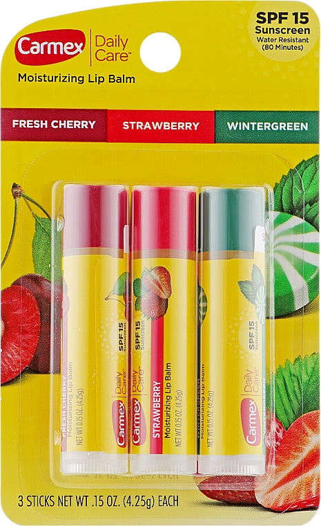 Carmex x3 - Bálsamo labial en stick FPS 15 - 425 mg c/u